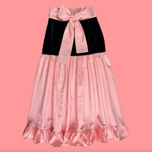 Batsheva Natasha Skirt in Lupine Pink — Velvet Black and Blush — size 4